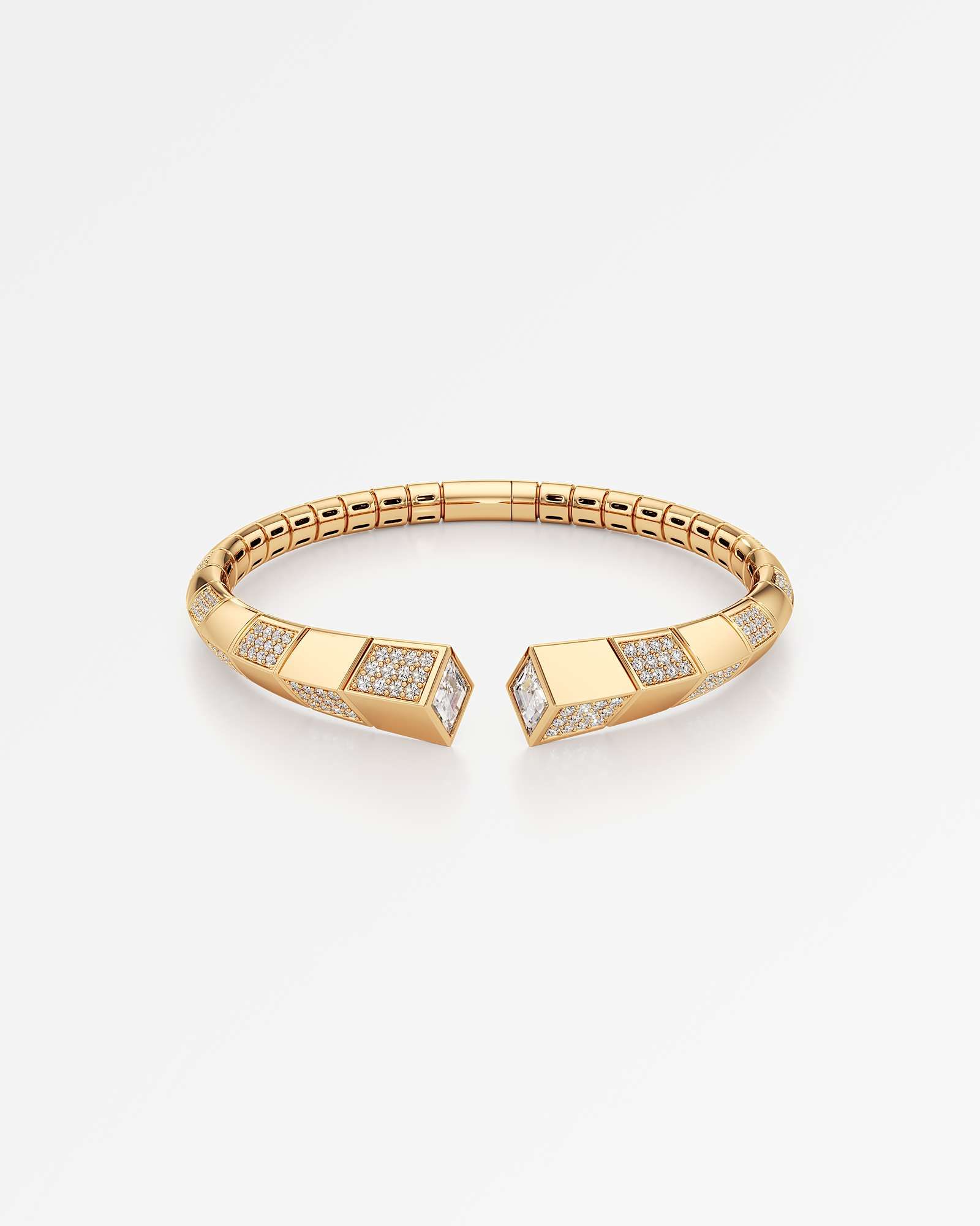AM To Beyond Skirix Diamond Bangle, in 14K Yellow Gold (2.53 ctw)