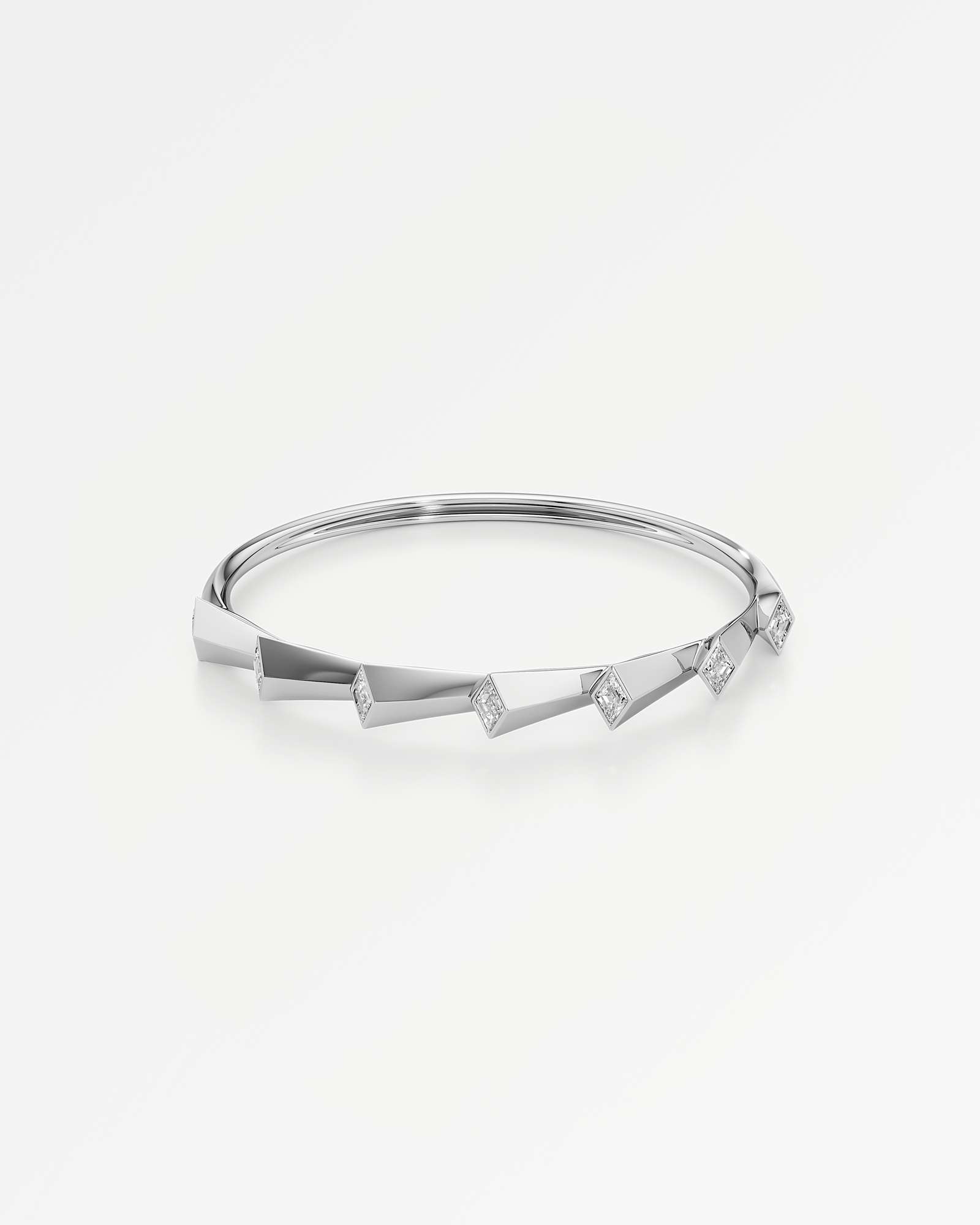 AM To Beyond Resonova Diamond Bangle, In 14K White Gold (1.61 ctw)