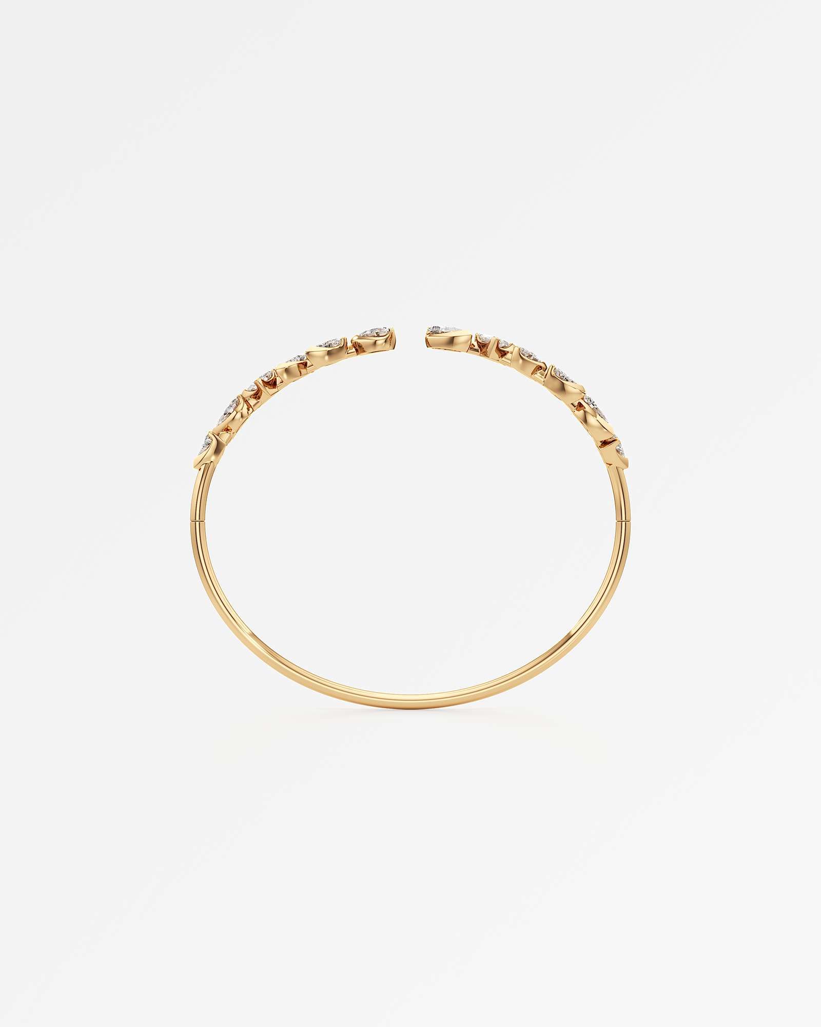 Pinnacle Rochette Diamond Bangle, In 14K Yellow Gold (2.90 ctw)