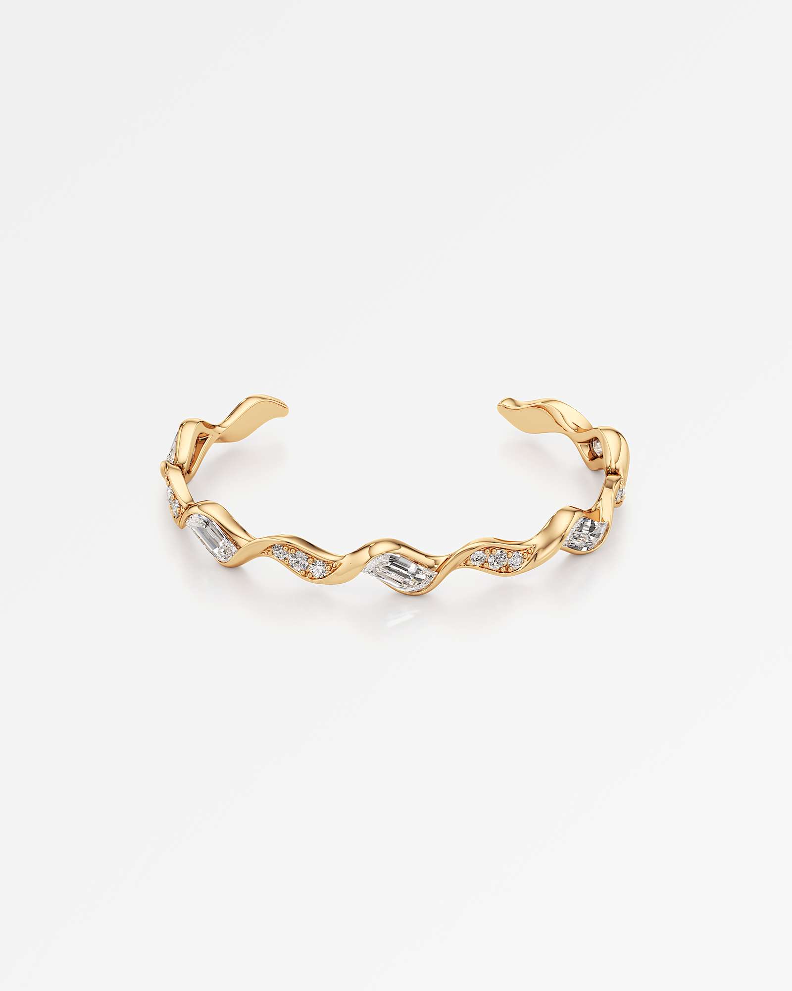 Glimmer Reverie Diamond Bangle , In 14K Yellow Gold (5.06 ctw)