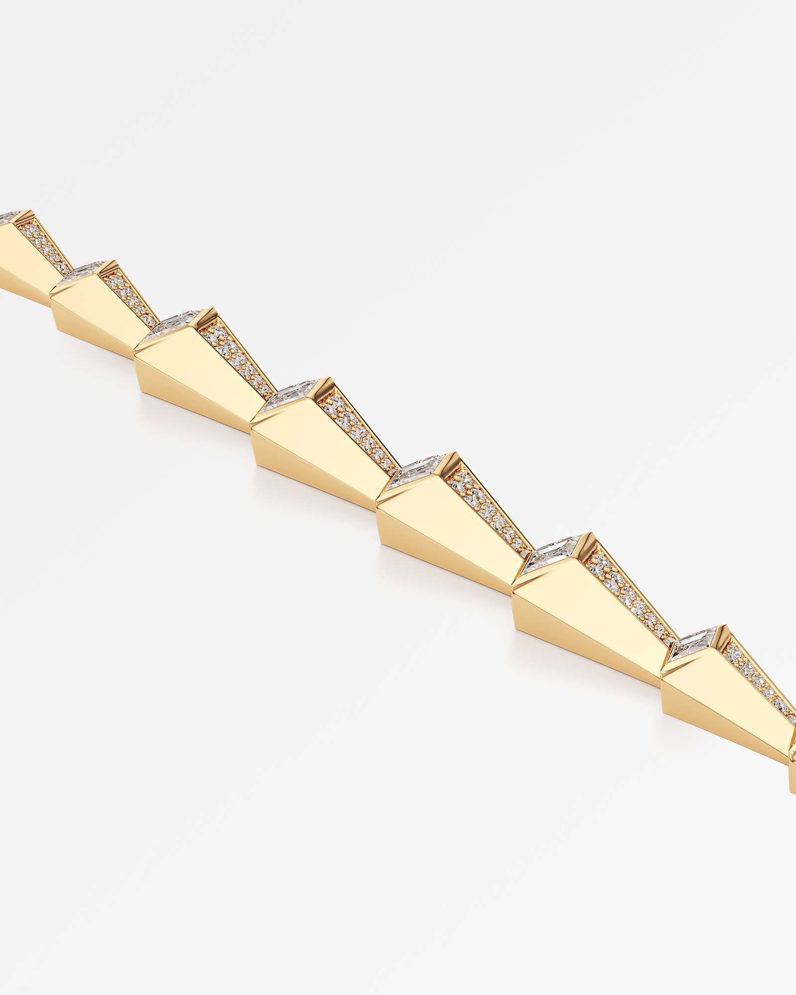 AM To Beyond Axira Pavé Diamond Bracelet, in 18K Yellow Gold (4.37 ctw)