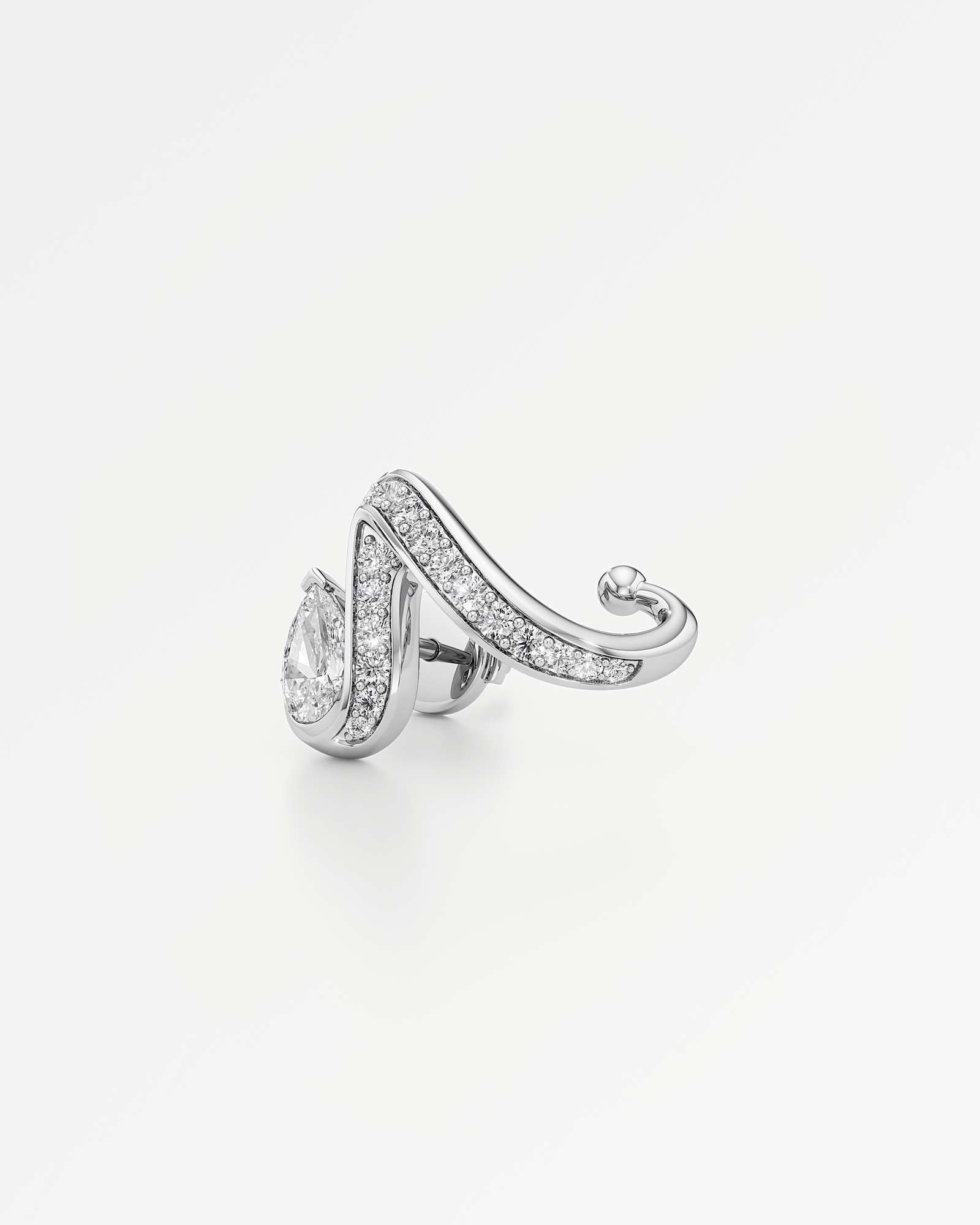 You Tendril Diamond Earrings, in 14K White Gold (0.99 ctw)