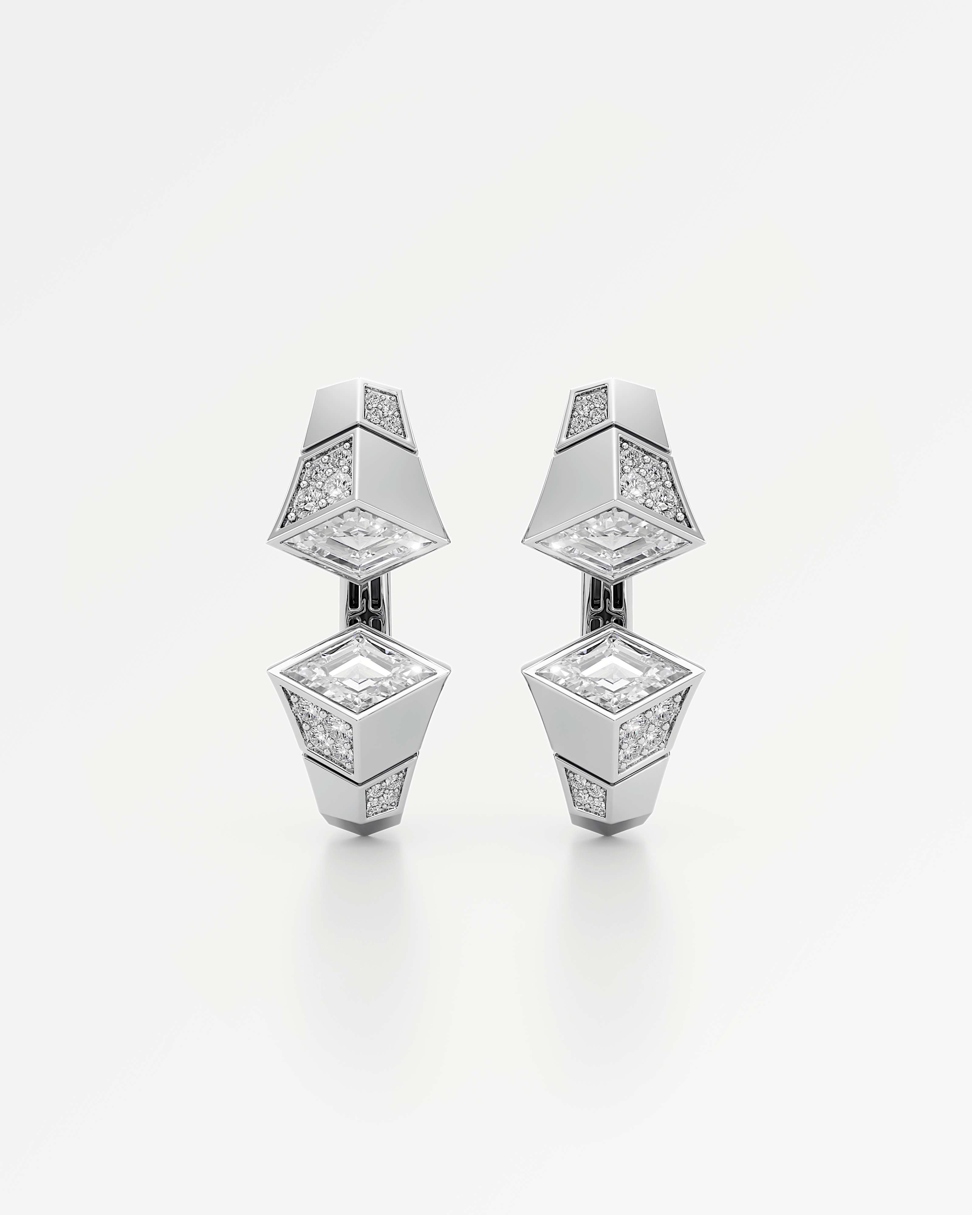 AM To Beyond Overture Diamond Earrings, in 14K White Gold (2.68 ctw)