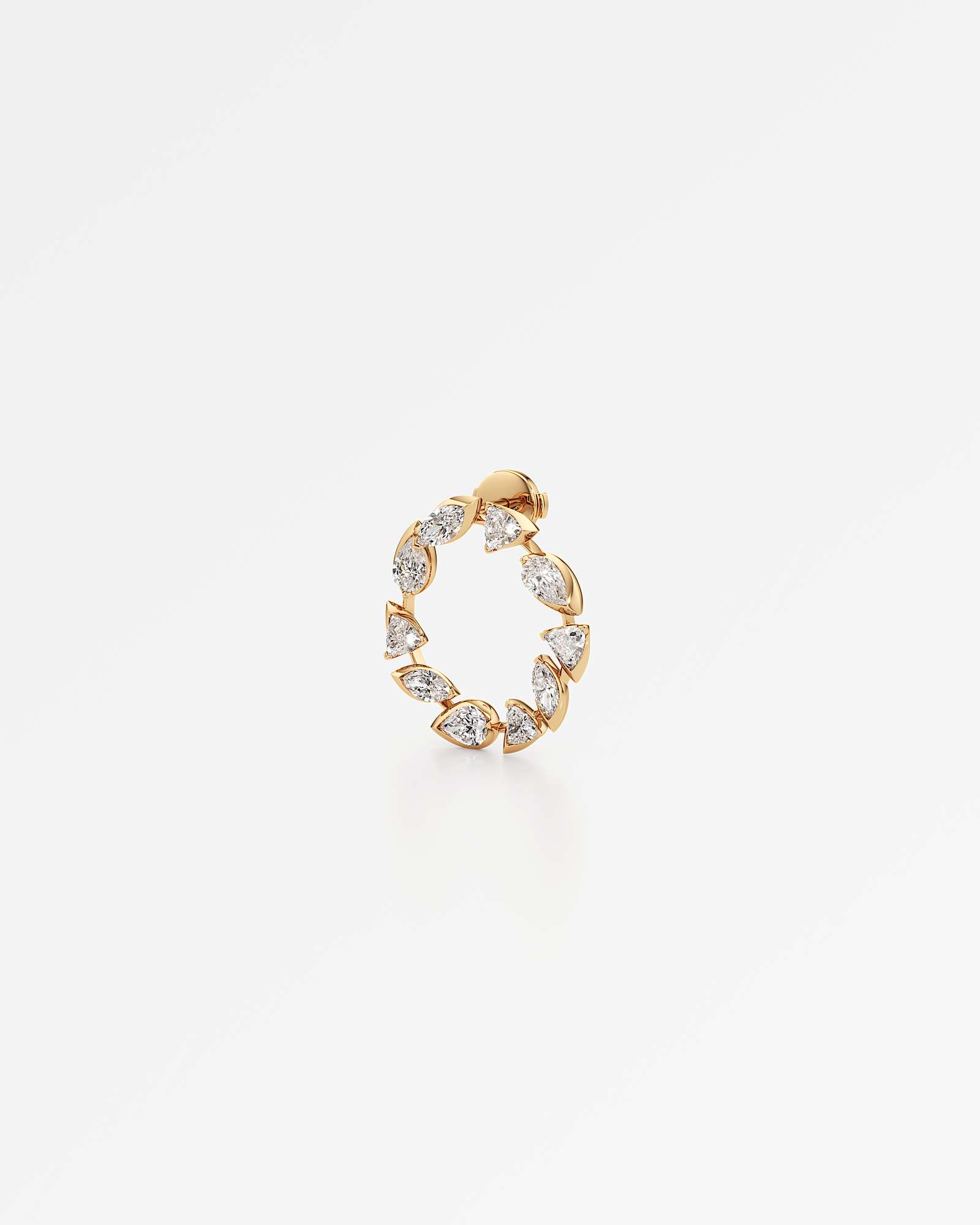 Pinnacle Ragia Diamond Hoop Earrings, In 14K Yellow Gold (2.74 ctw)