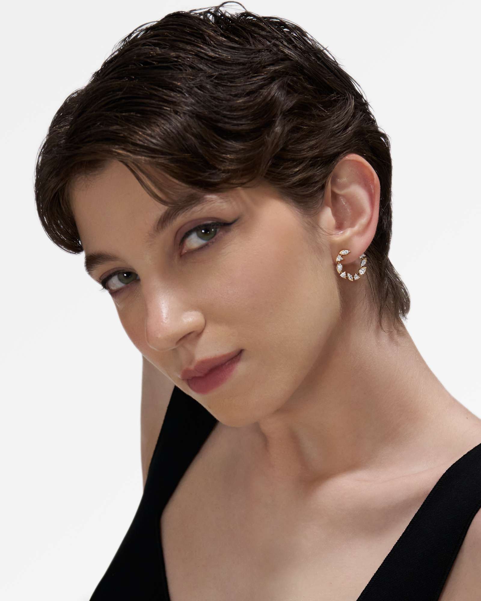 Pinnacle Ragia Diamond Hoop Earrings, In 14K Yellow Gold (2.74 ctw)