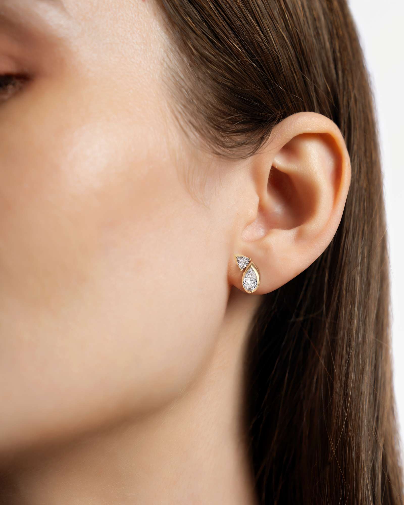 Pinnacle Levenne Diamond Stud Earrings, In 14K Yellow Gold (1.64 ctw)