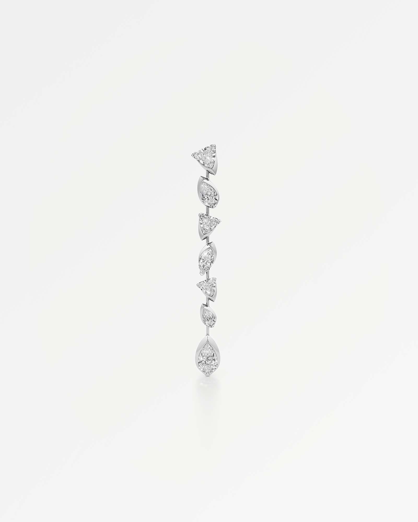 Pinnacle Araté Diamond Earrings, In 14K White Gold (3.95 ctw)