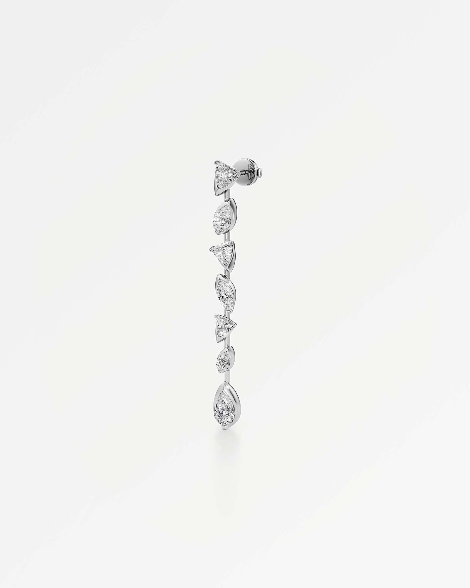 Pinnacle Araté Diamond Earrings, In 14K White Gold (3.95 ctw)