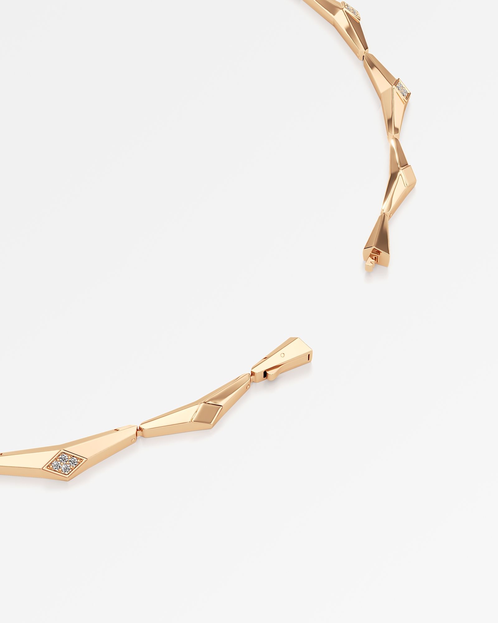 AM To Beyond Aspira Diamond Necklace, In 14K Rose Gold (4.75 ctw)