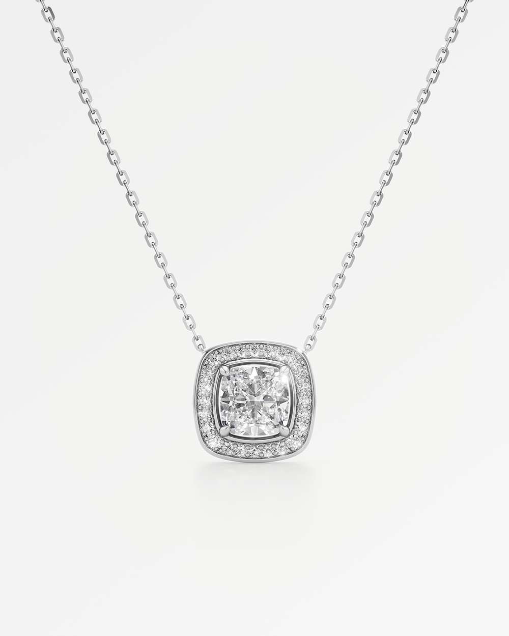 Celeste Diamond Halo Necklace