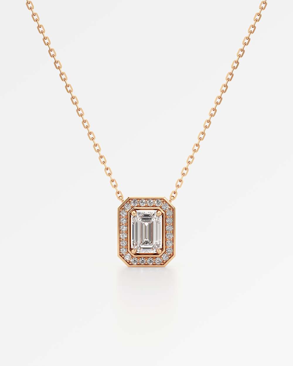 Celeste Diamond Halo Necklace
