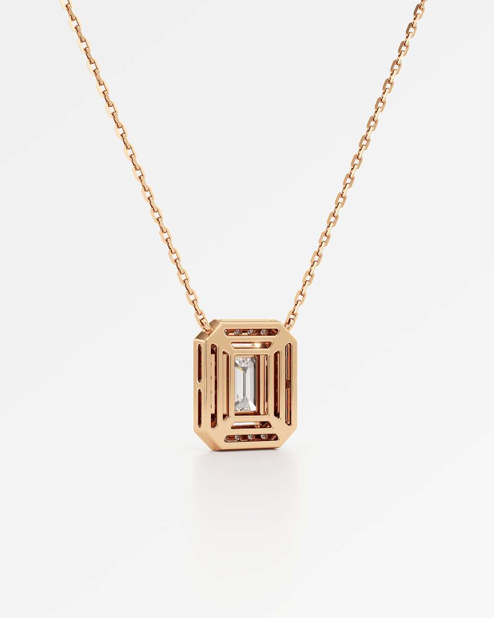 Celeste Diamond Halo Necklace