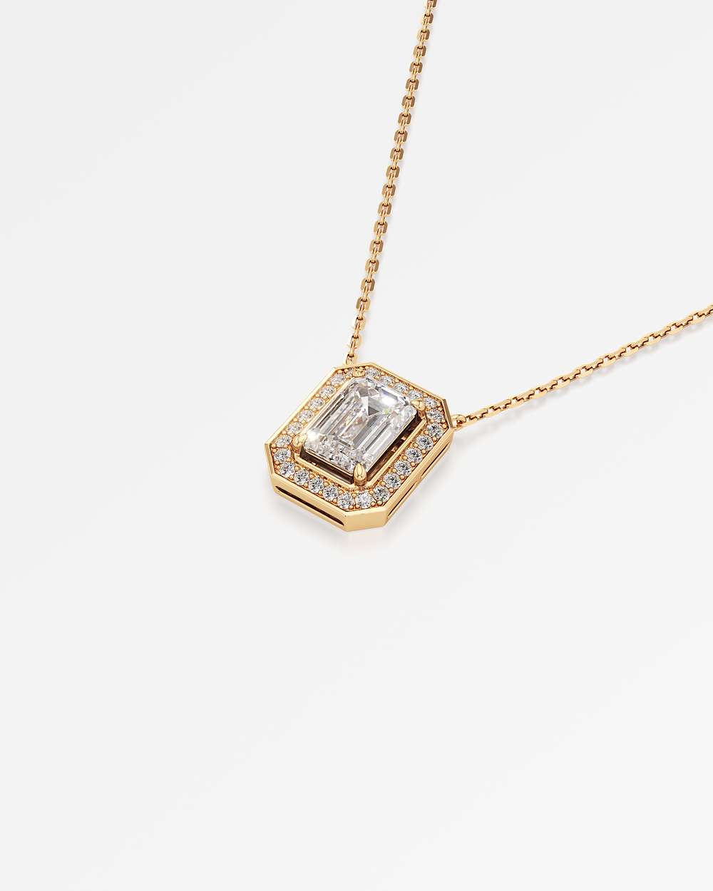 Celeste Diamond Halo Necklace