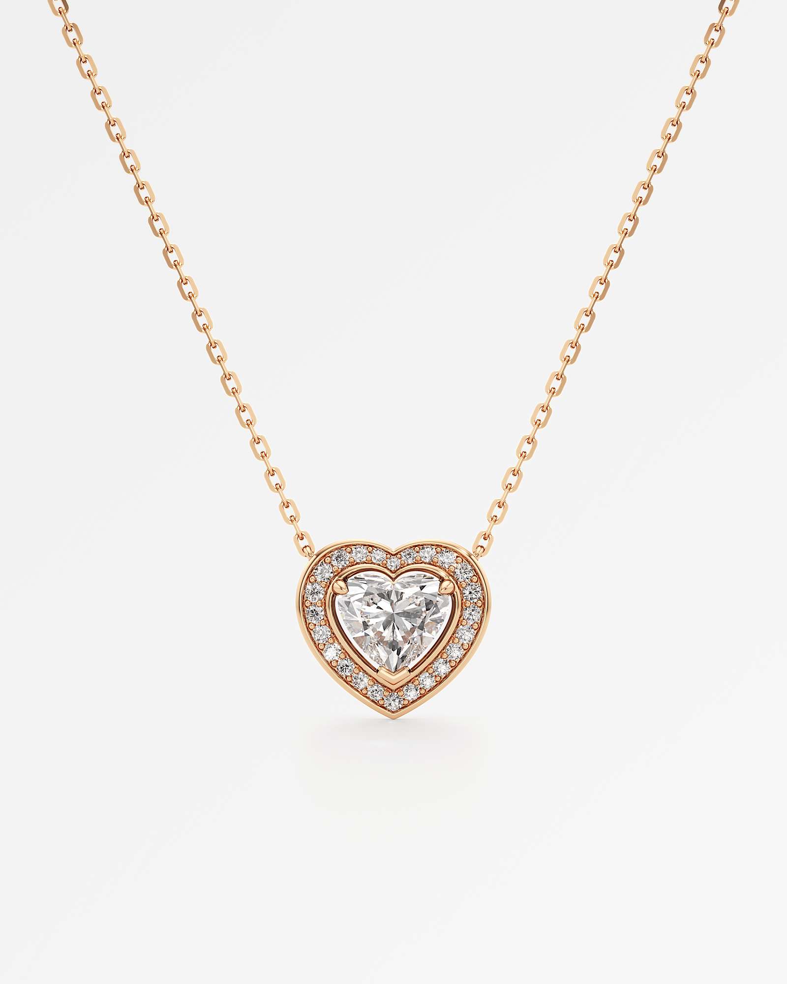 Celeste Diamond Halo Necklace