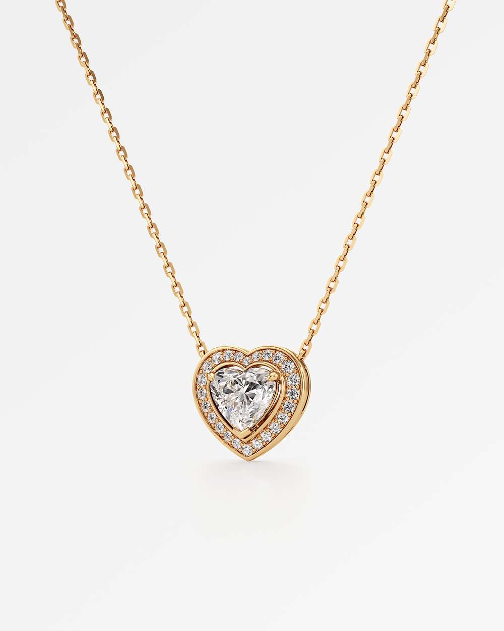 Celeste Diamond Halo Necklace