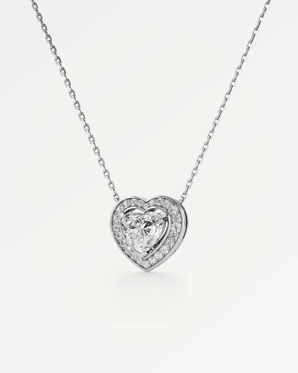Celeste Diamond Halo Necklace