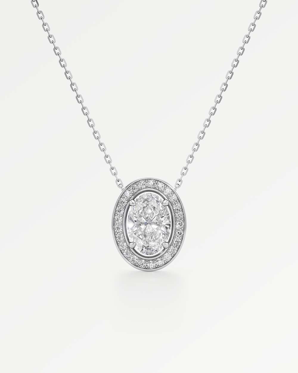 Celeste Diamond Halo Necklace