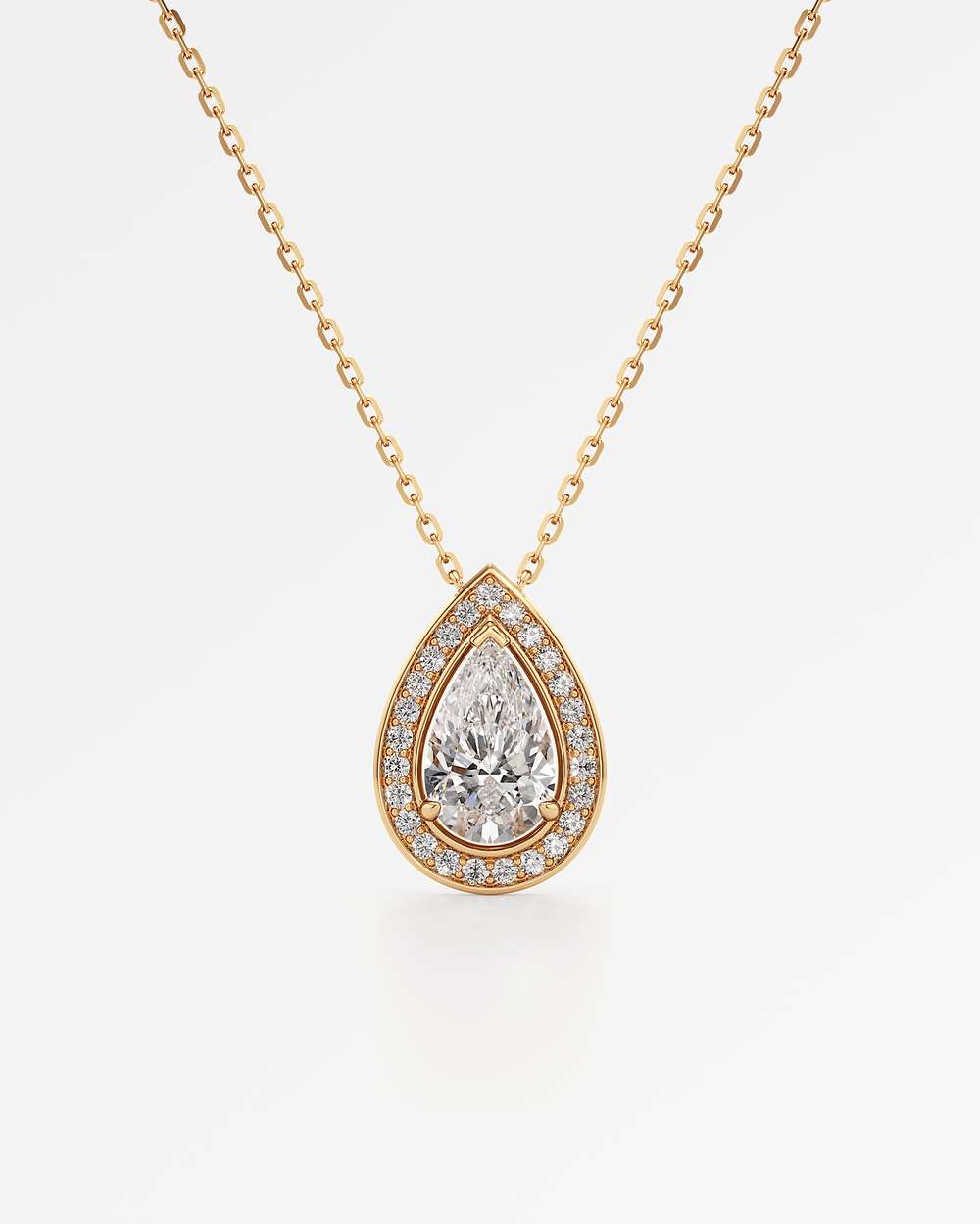 Celeste Diamond Halo Necklace