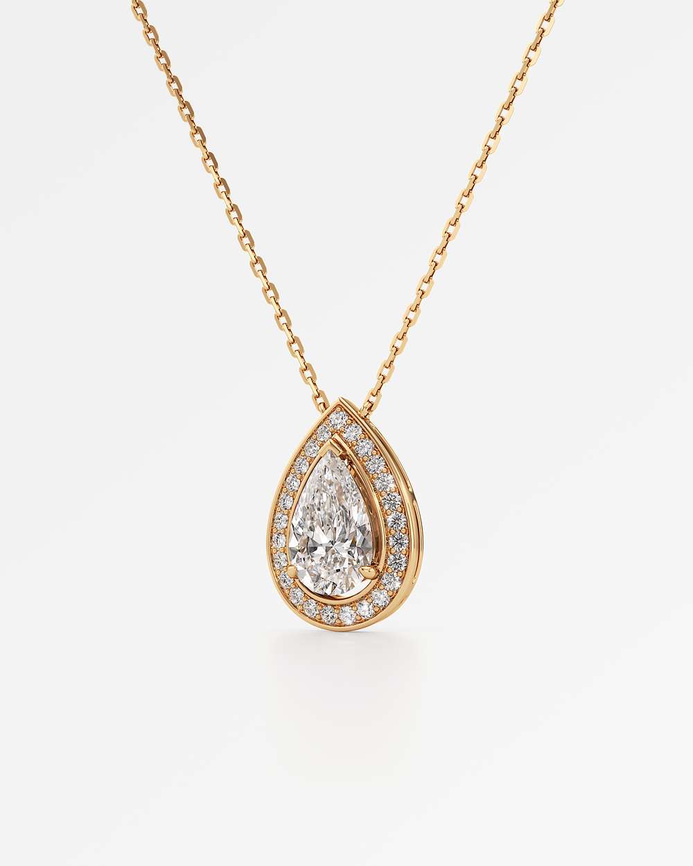 Celeste Diamond Halo Necklace