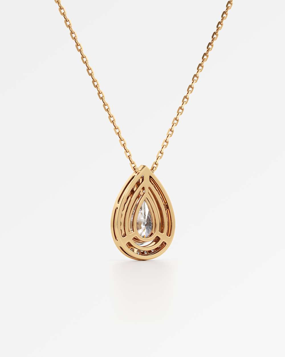 Celeste Diamond Halo Necklace