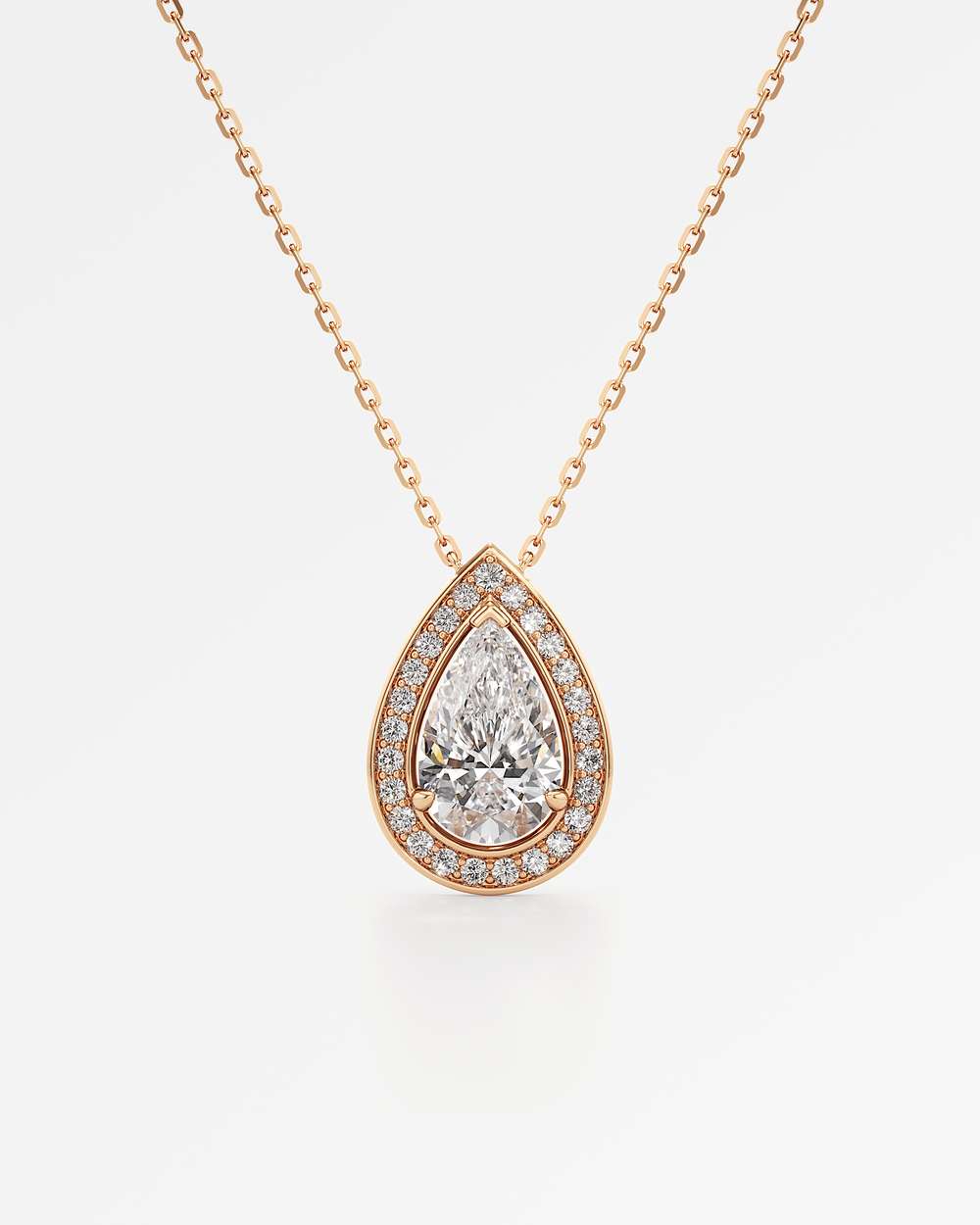 Celeste Diamond Halo Necklace