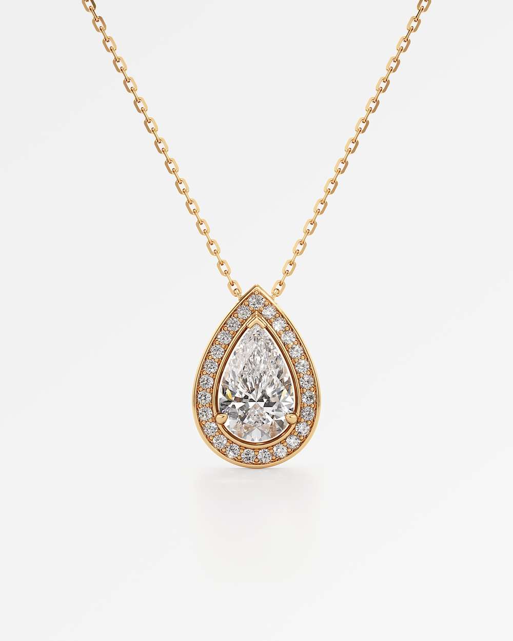Celeste Diamond Halo Necklace