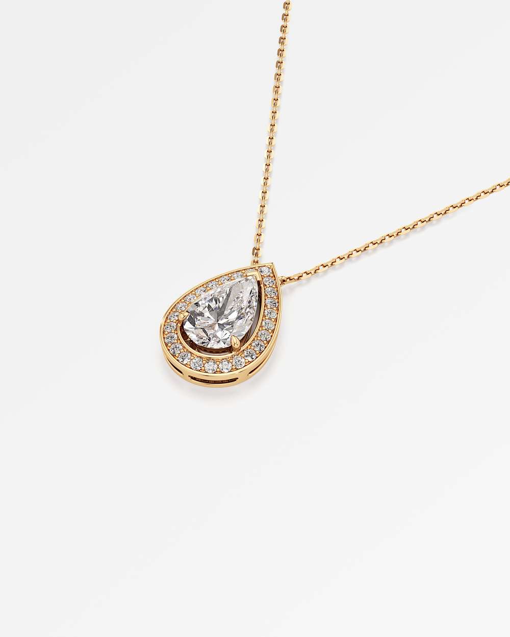 Celeste Diamond Halo Necklace