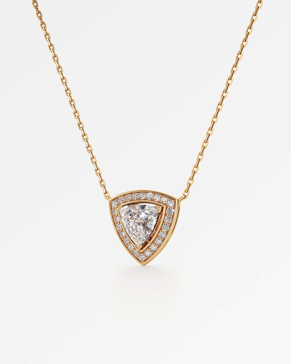Celeste Diamond Halo Necklace