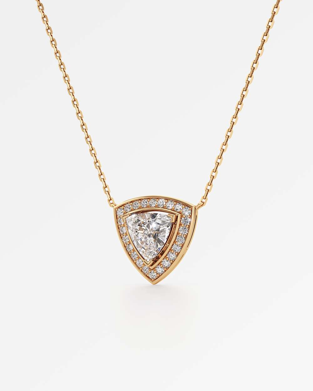 Celeste Diamond Halo Necklace