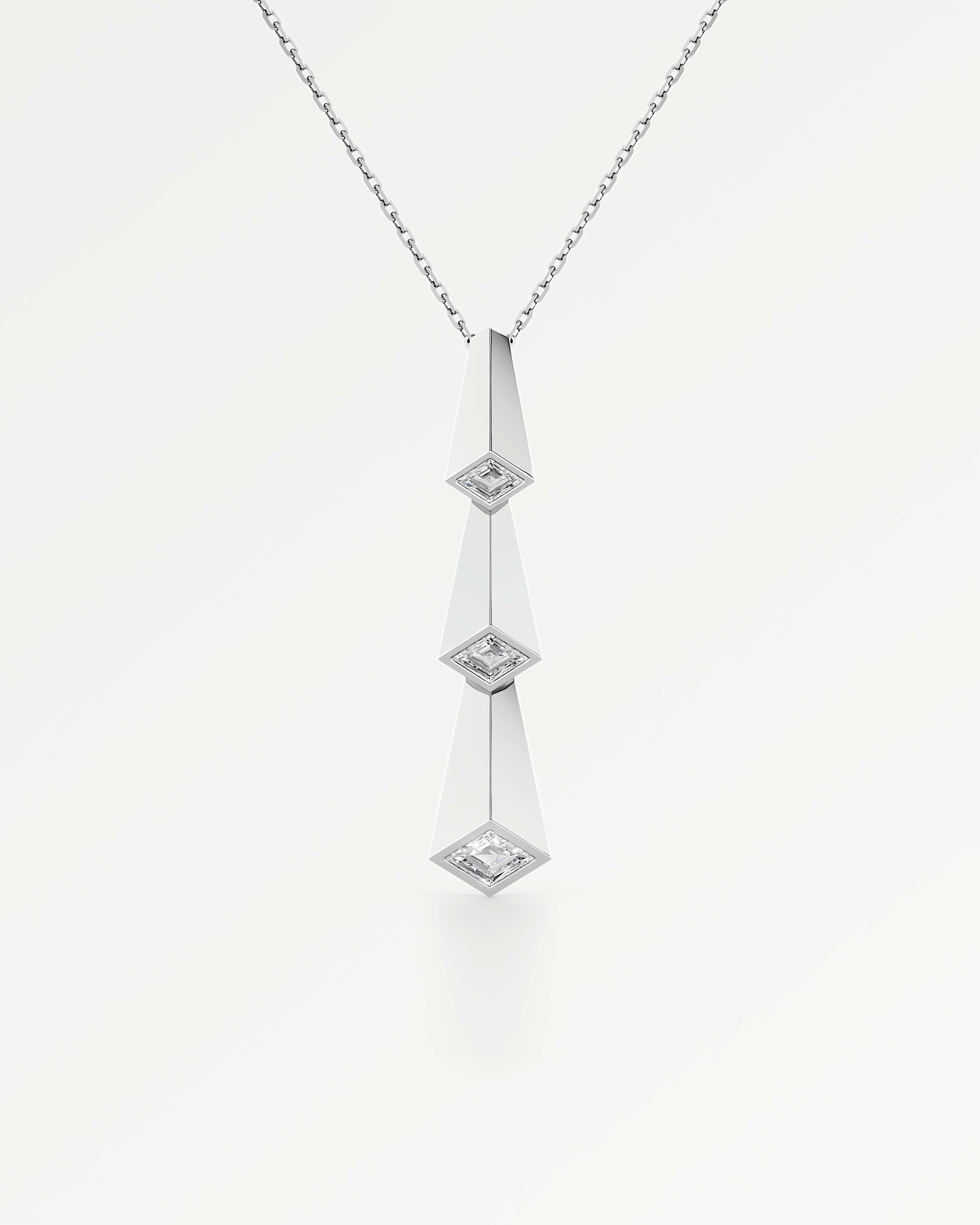 AM To Beyond Trelis Diamond Pendant, In 14K White Gold (0.62 ctw)