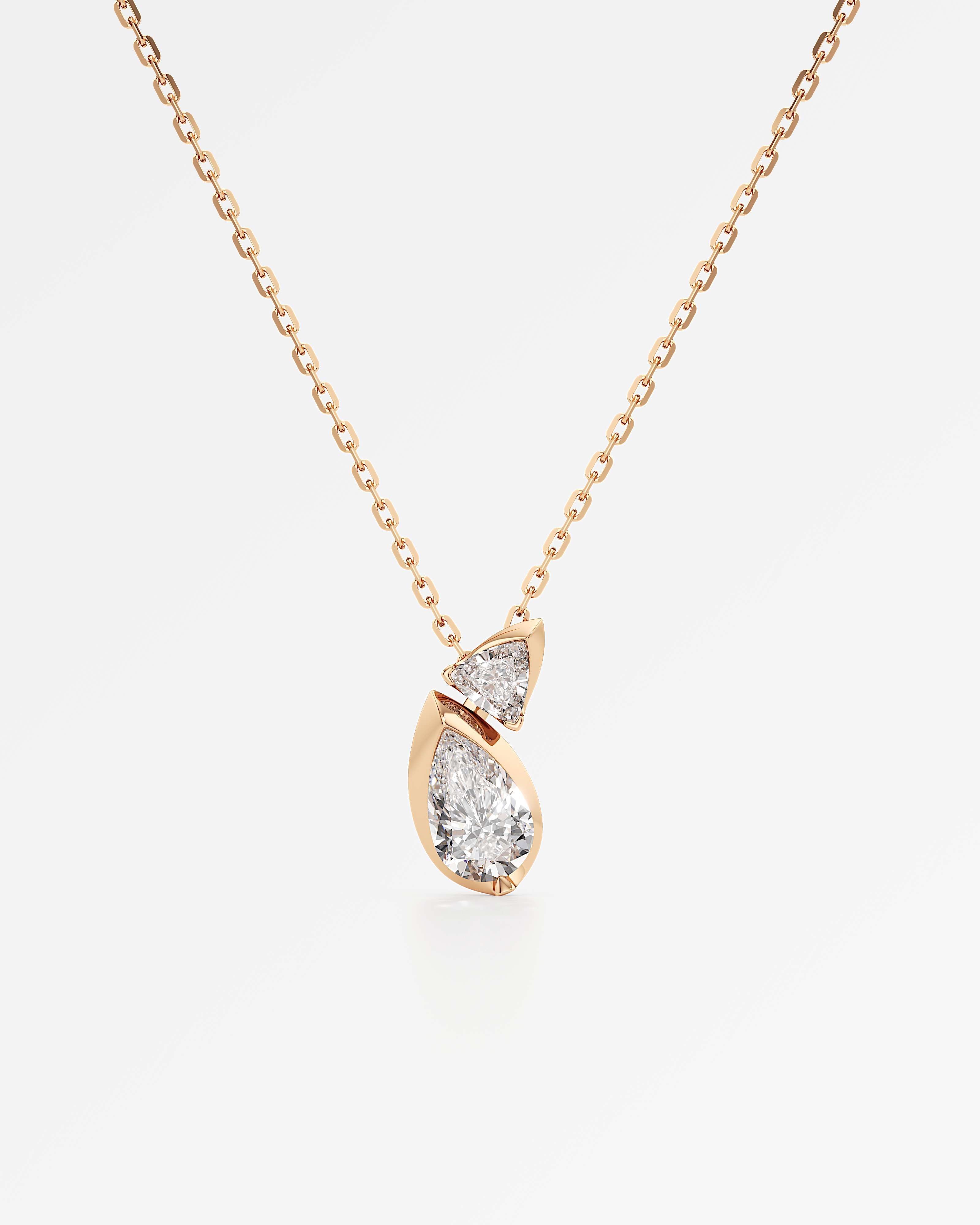 Pinnacle Levenne Diamond Pendant, In 14K Rose Gold (0.95 ctw)