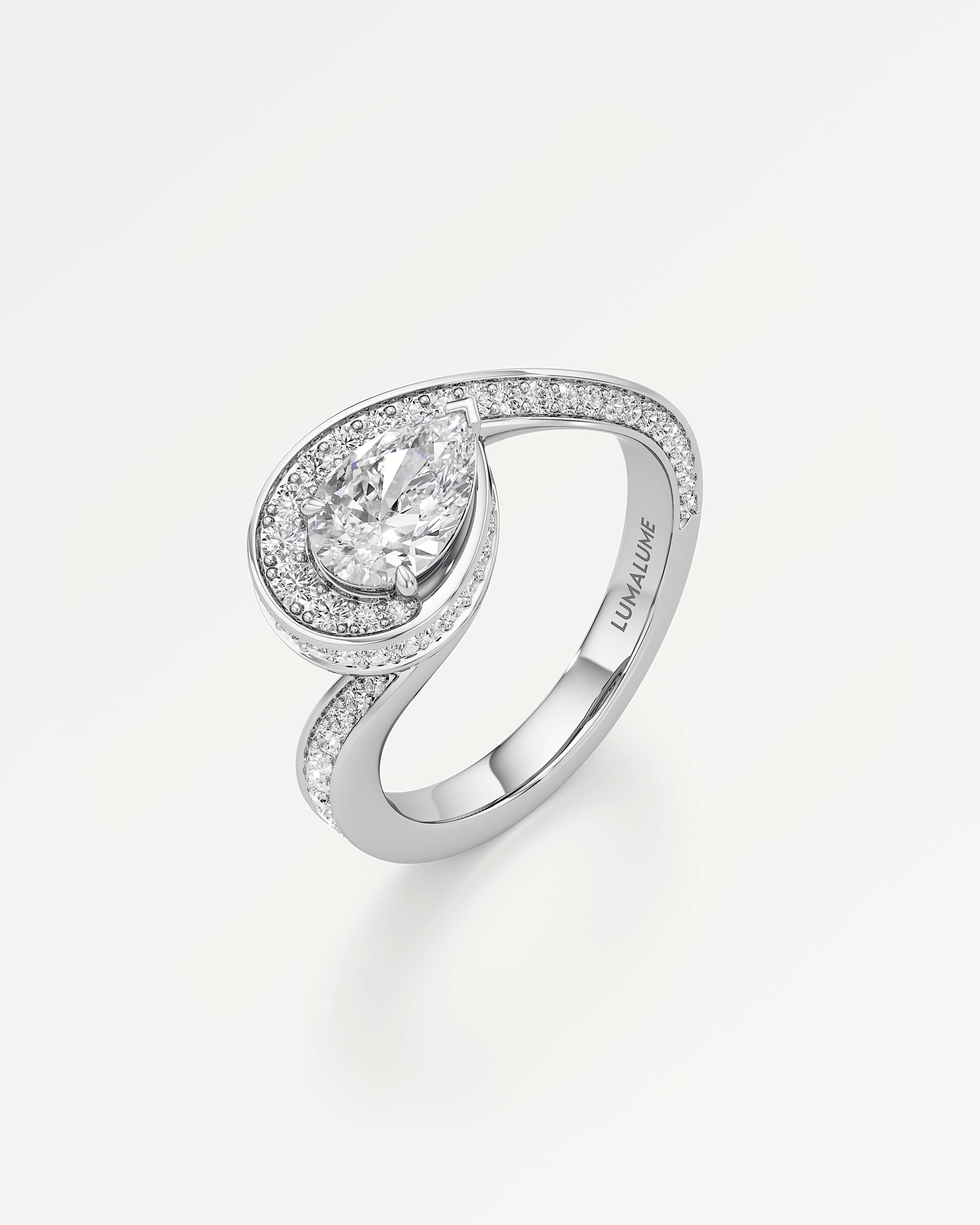 You Alizé Diamond Engagement Ring, With 0.75 ct Pear Cut in 14K White Gold (1.29 ctw)