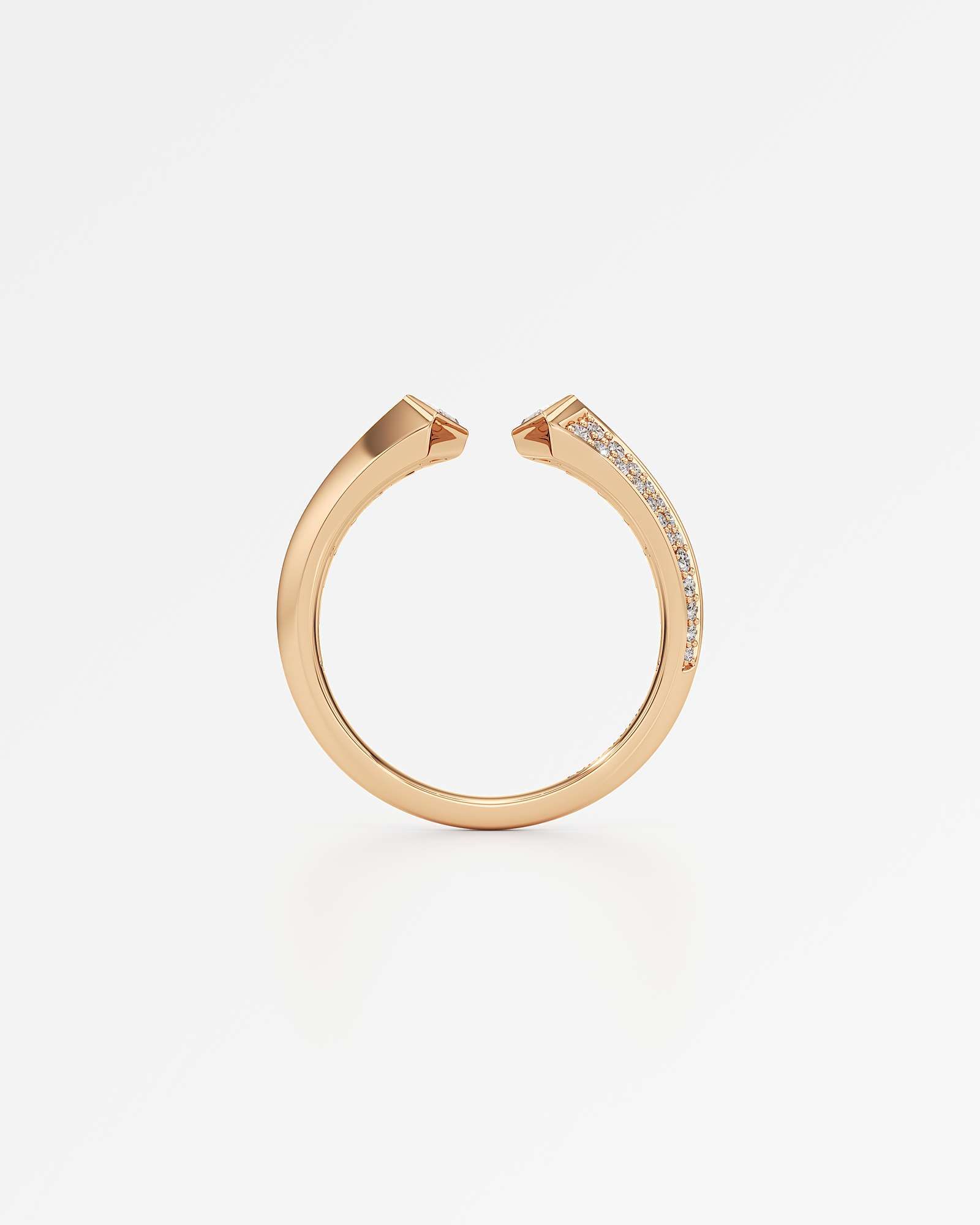 AM To Beyond Adamantine Pavé Diamond Ring, in 14K Rose Gold (0.60 ctw)