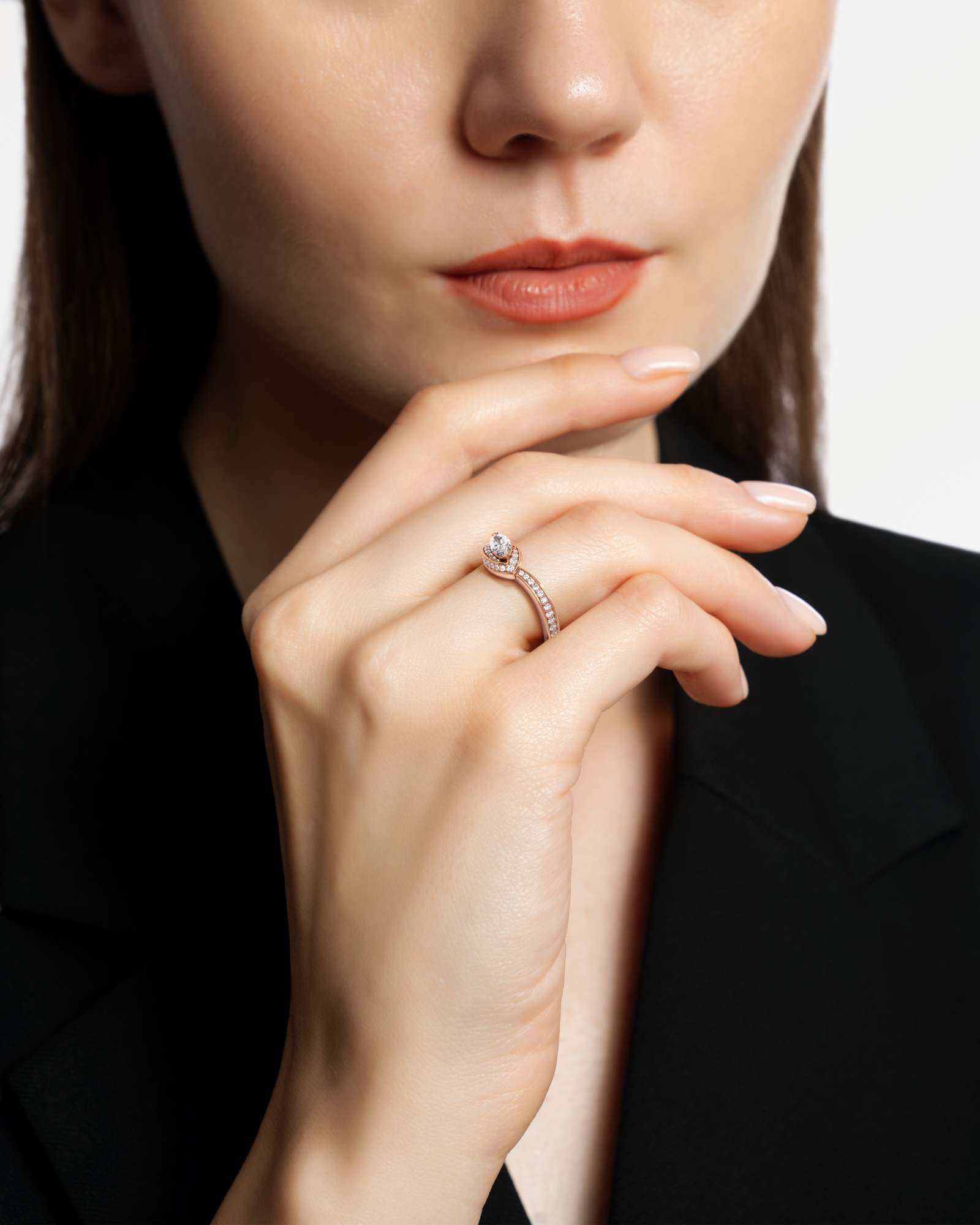 You Oracle Diamond Engagement Ring, In 14K Rose Gold (0.73 ctw)