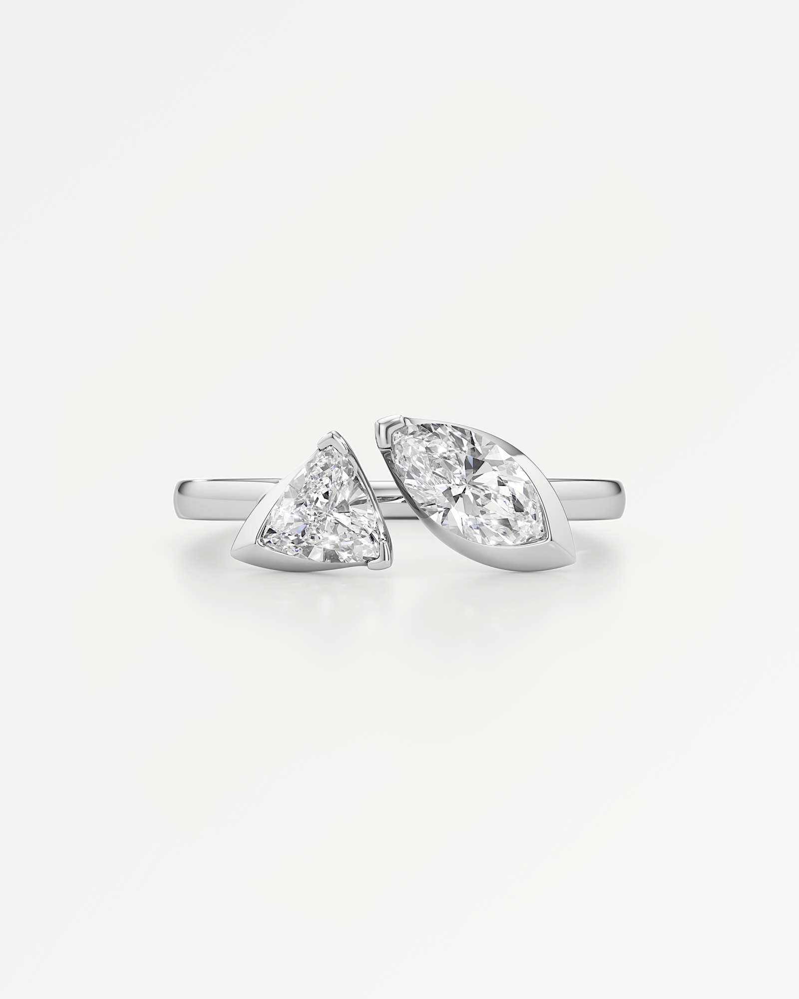 Pinnacle Levé Diamond Ring, In 14K White Gold (1.12 ctw)