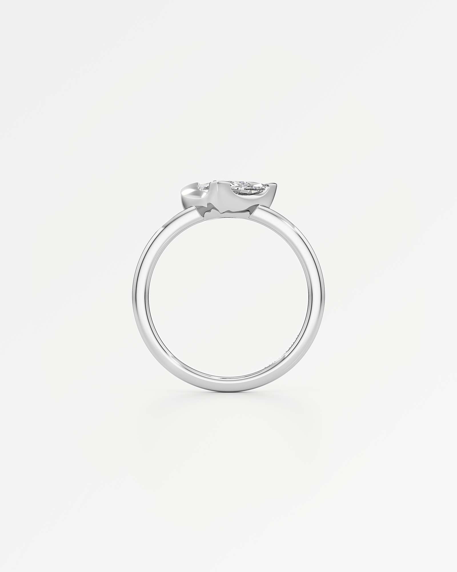 Pinnacle Apitris Diamond Ring, With Trillion Cut in 14K White Gold (1.50 ctw)