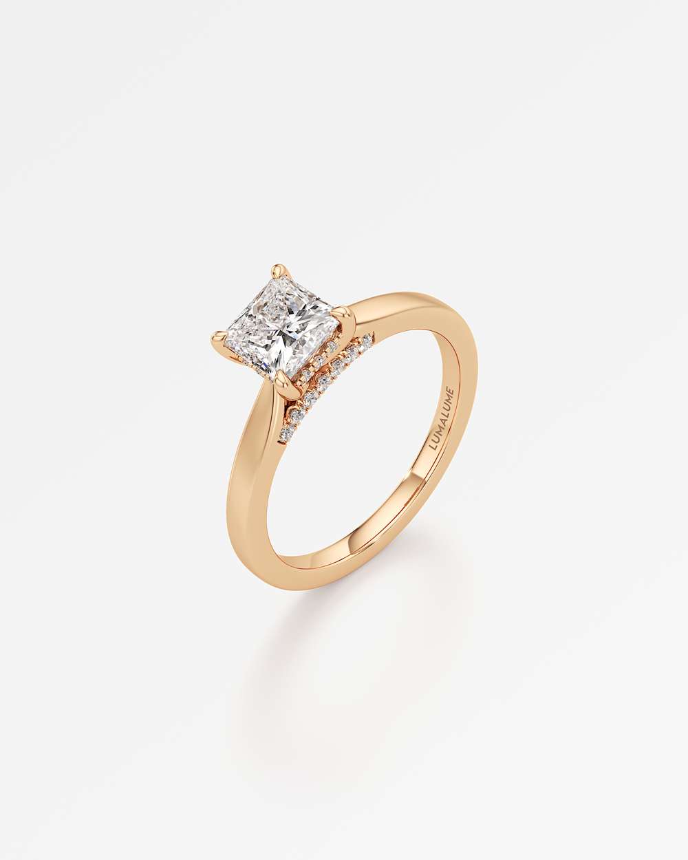 Eleanor Hidden Halo Diamond Engagement Ring