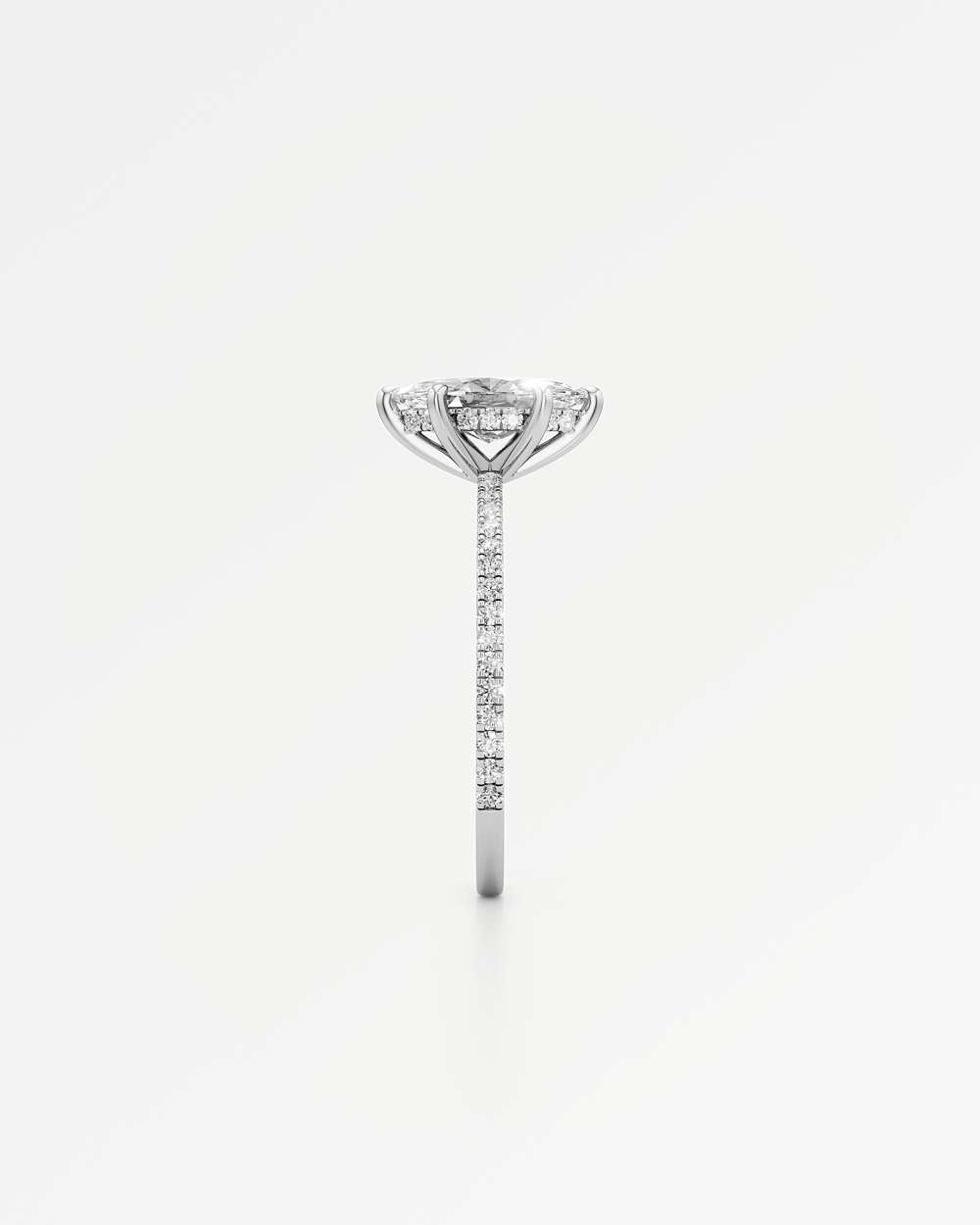 Elsa Hidden Halo Diamond Engagement Ring