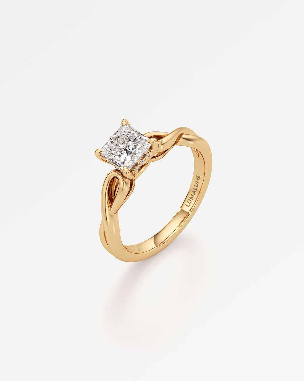 Amelia Hidden Halo Diamond Engagement Ring