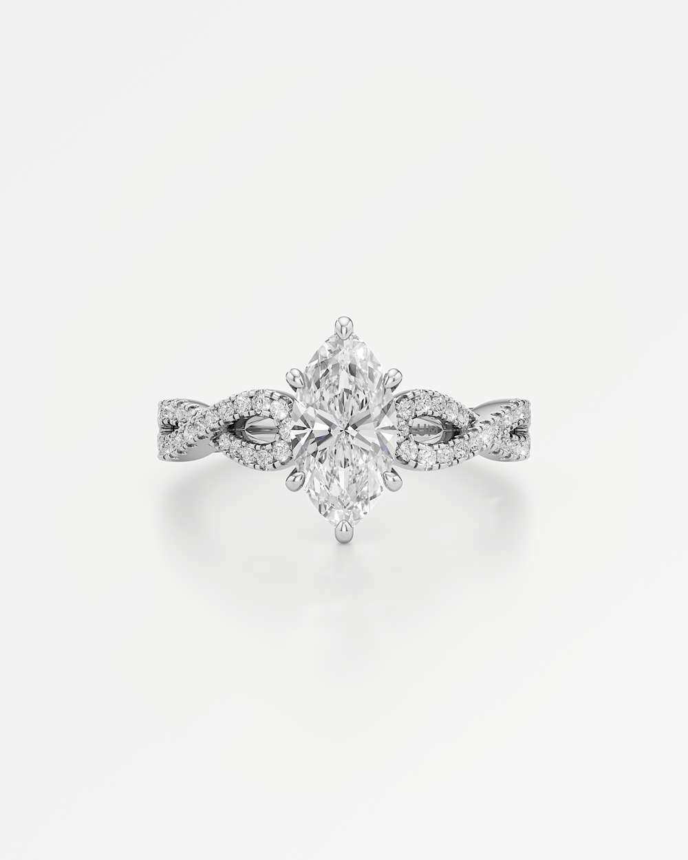 Alessia Hidden Halo Diamond Engagement Ring