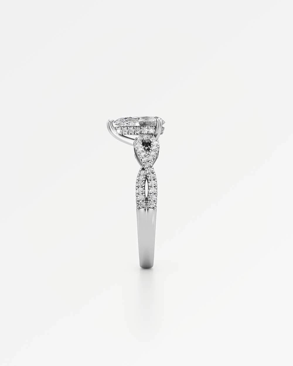 Alessia Hidden Halo Diamond Engagement Ring