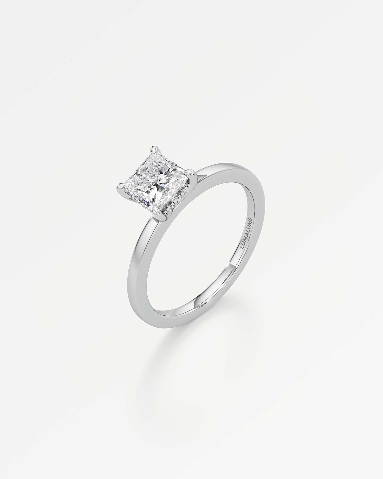 Elin Hidden Halo Diamond Engagement Ring