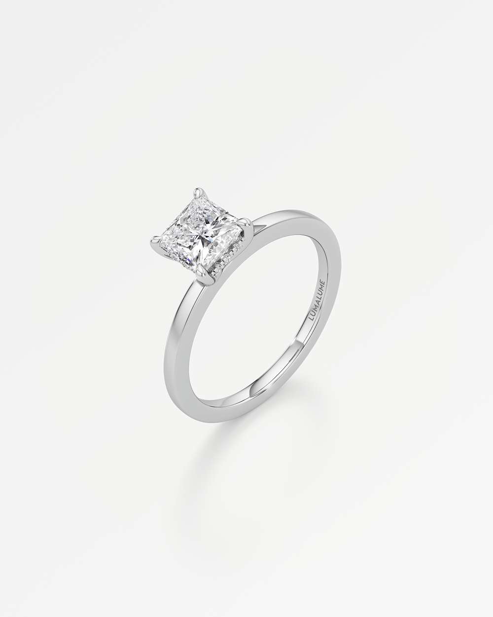 Elin Hidden Halo Diamond Engagement Ring