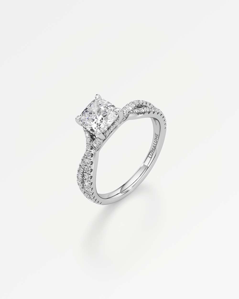 Arabella Hidden Halo Diamond Engagement Ring