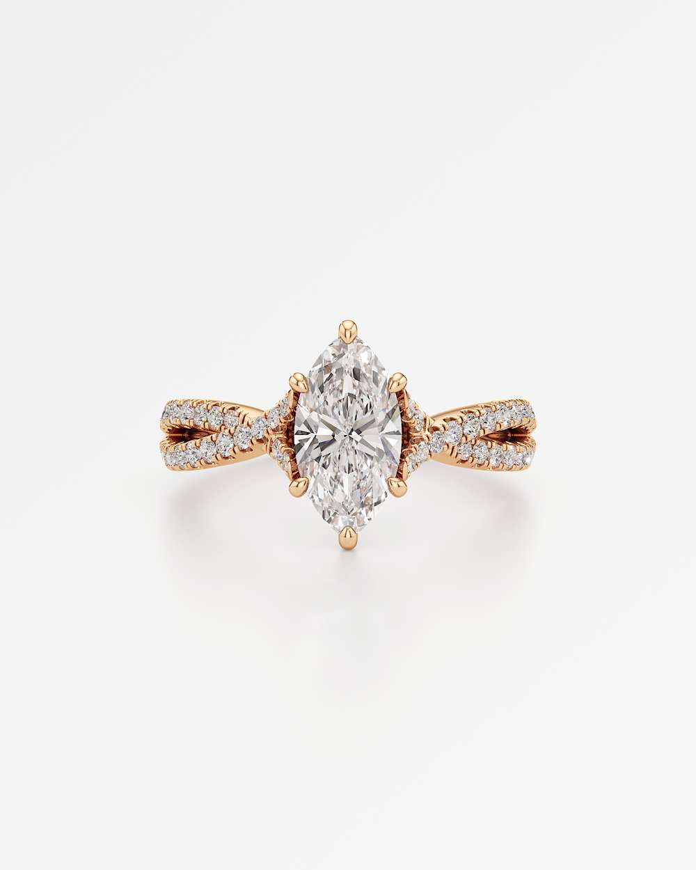 Arabella Hidden Halo Diamond Engagement Ring