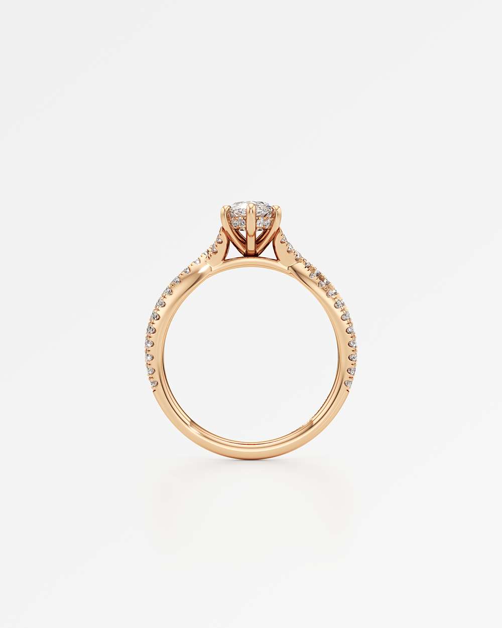 Arabella Hidden Halo Diamond Engagement Ring