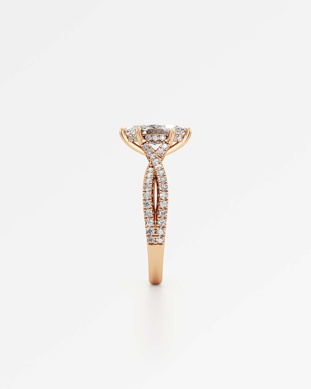 Arabella Hidden Halo Diamond Engagement Ring