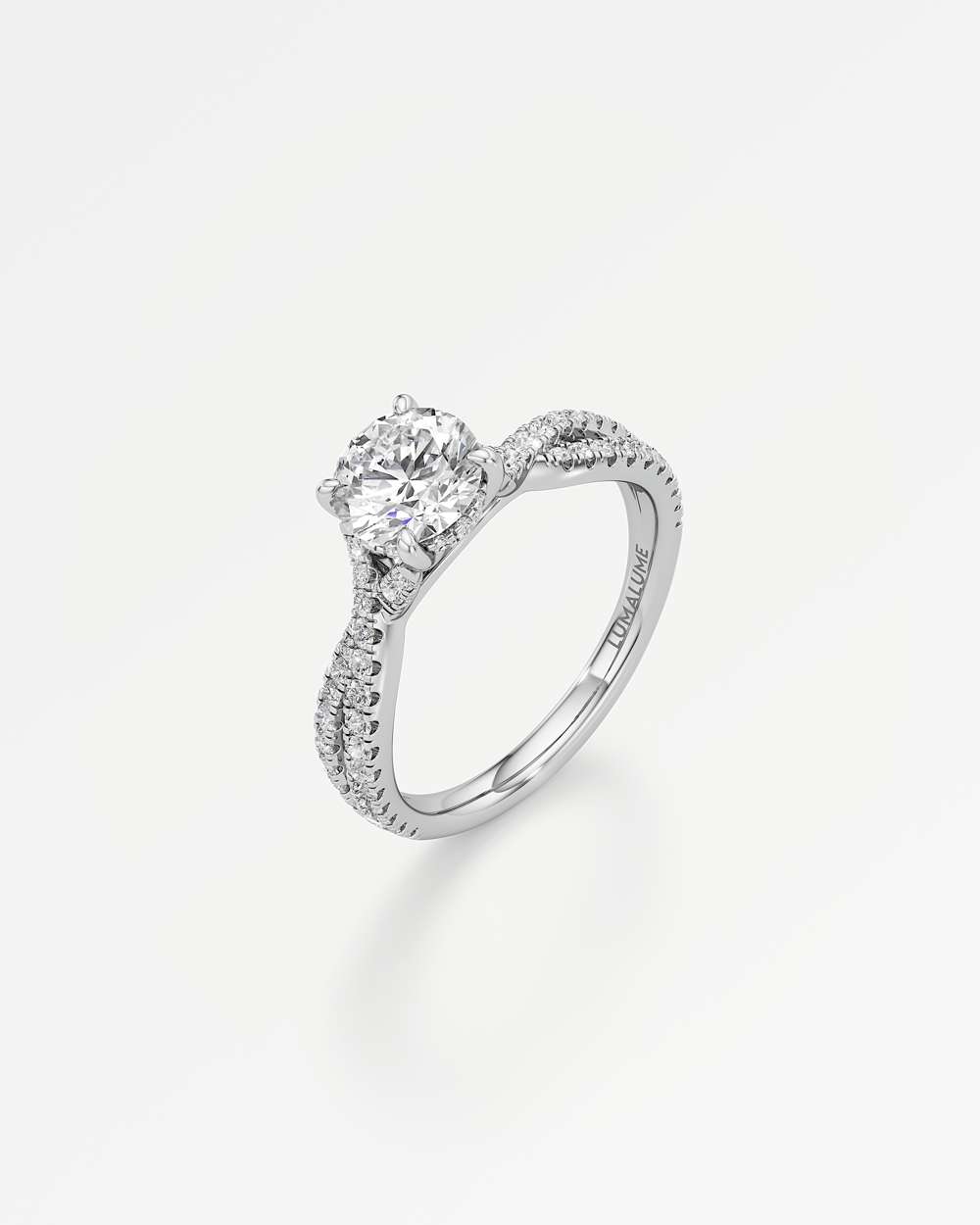 Arabella Hidden Halo Diamond Engagement Ring