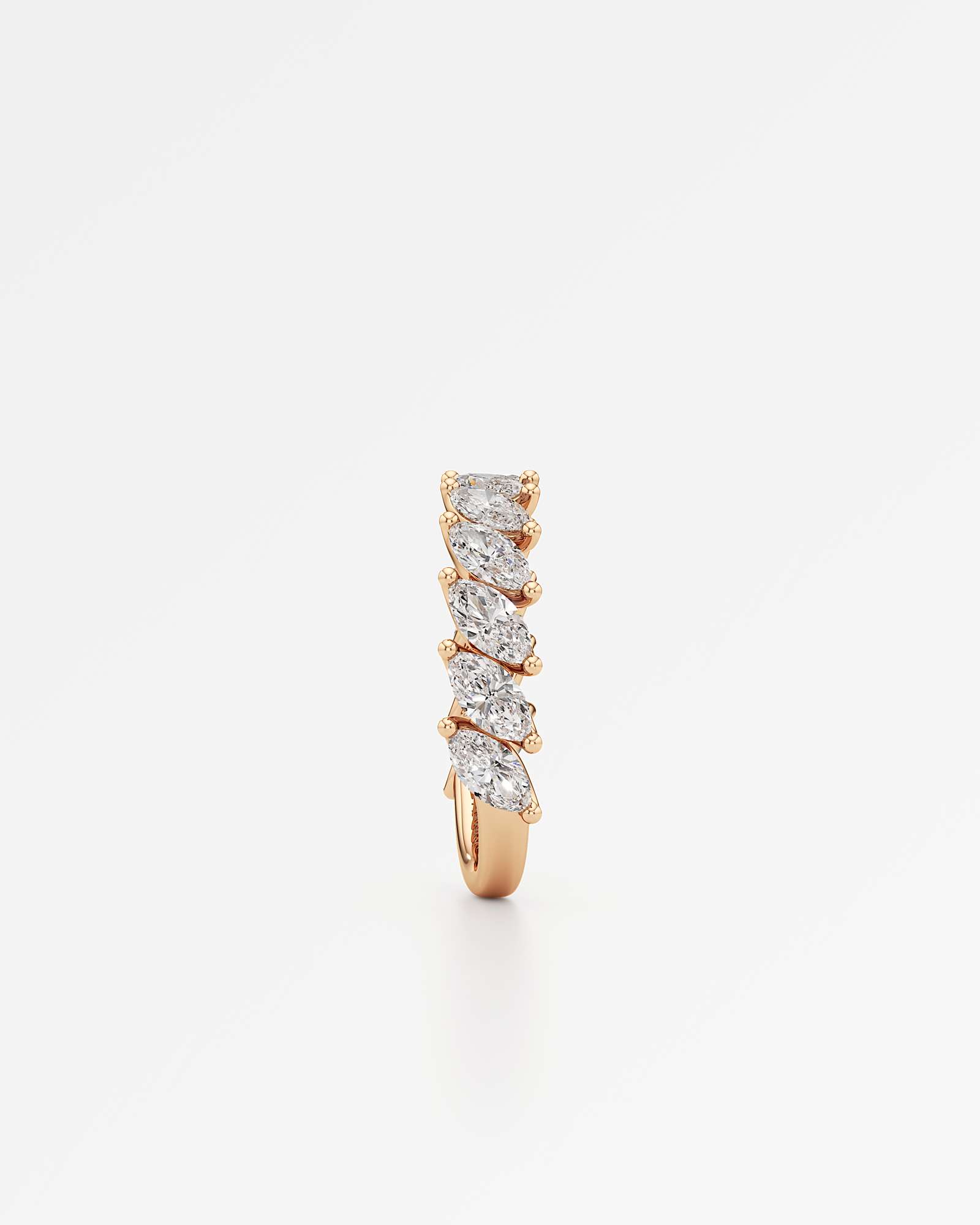Verve Sola Diamond Wedding Band , In 14K Rose Gold (1.80 ctw)