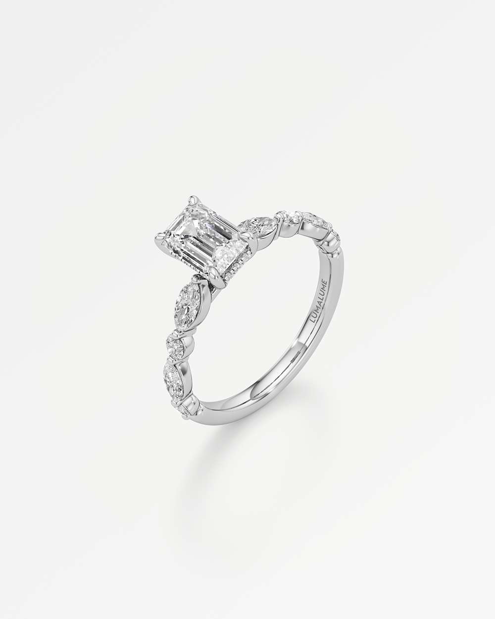 Zolaine Hidden Halo Diamond Engagement Ring